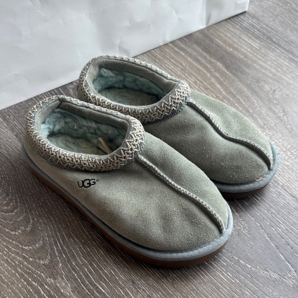 UGG Sage Green Suede Slippers 0243